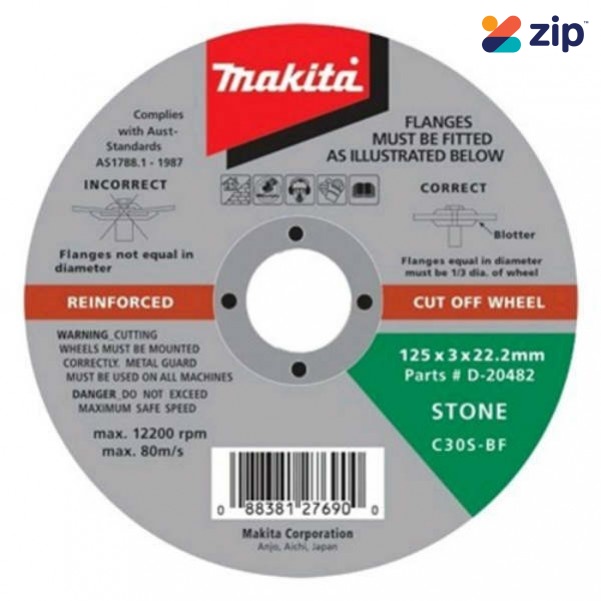 Makita D-20482-10 - 125mm Masonry Cutting & Grinding Wheel - 10 Pack